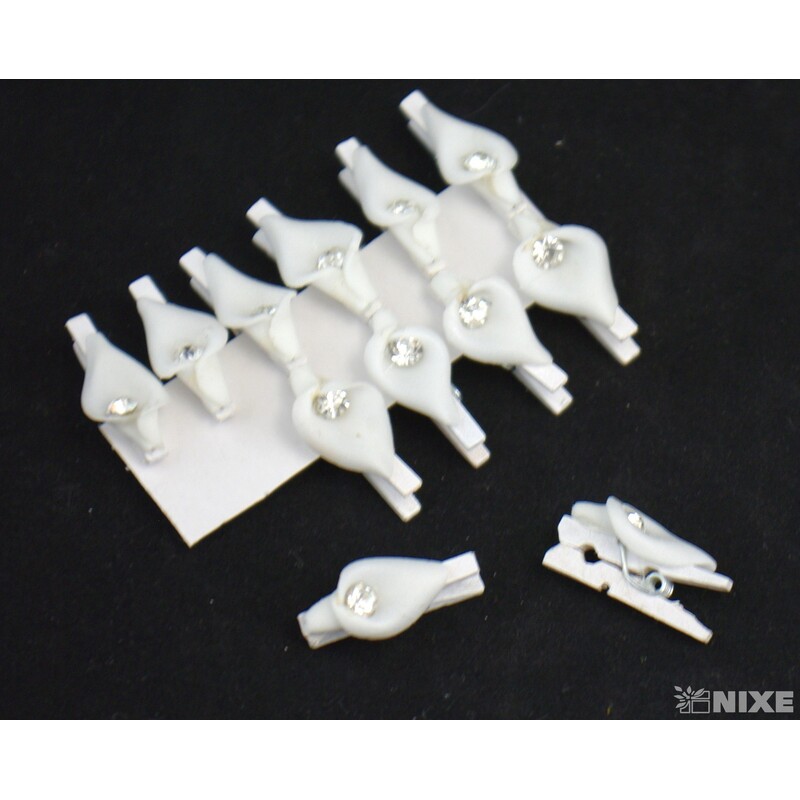 OZDOBNÝ KOLÍČEK KALA 2,5cm 12ks*BÍLÁ