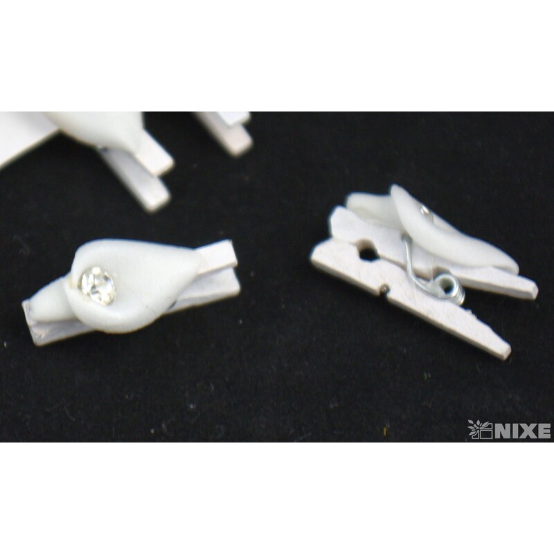 OZDOBNÝ KOLÍČEK KALA 2,5cm 12ks*BÍLÁ