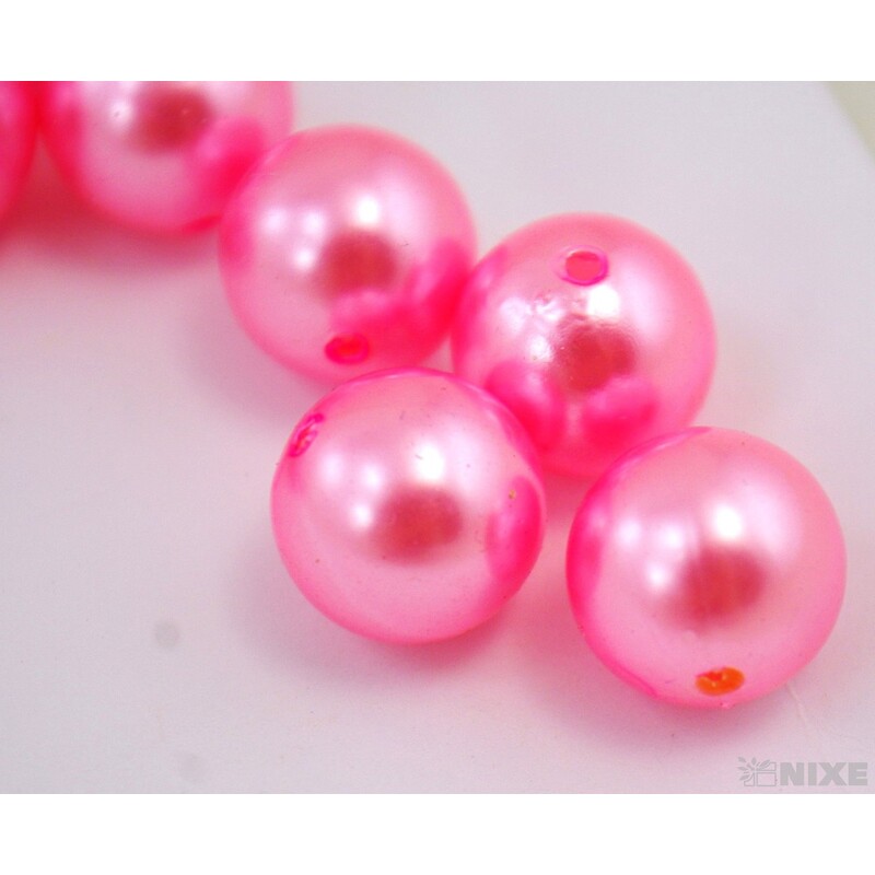 KORÁLKY 20mm 18ks*RŮŽOVÁ