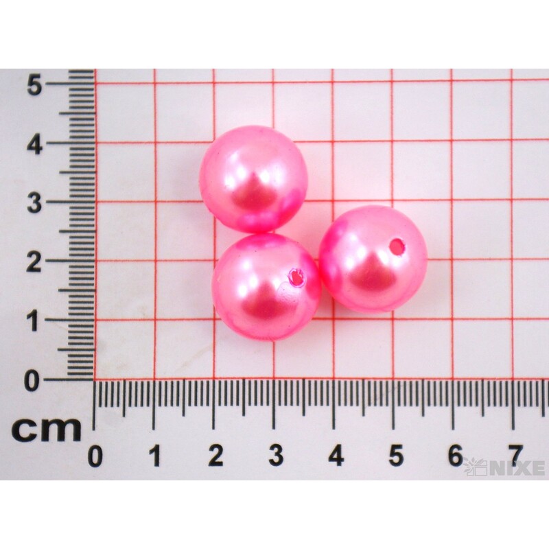 KORÁLKY 20mm 18ks*RŮŽOVÁ