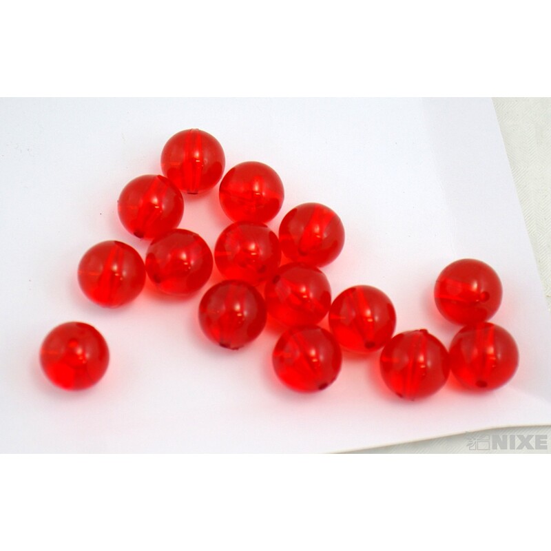 KORÁLKY 20mm 18ks ČIRÉ*ČERVENÁ