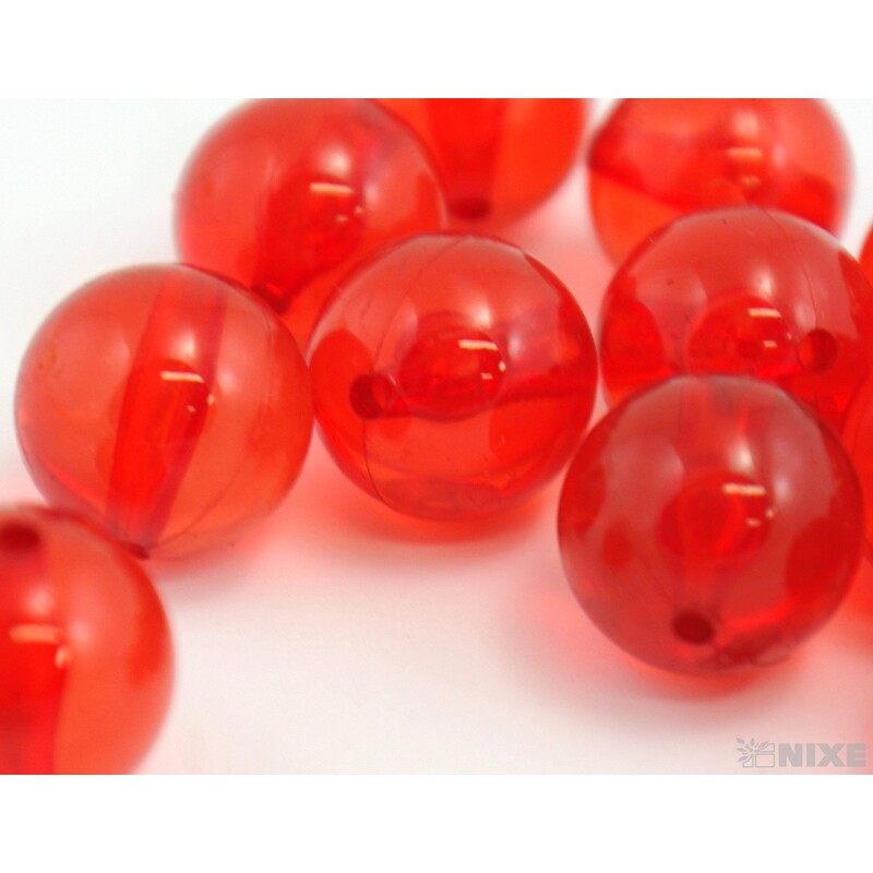 KORÁLKY 20mm 18ks ČIRÉ*ČERVENÁ