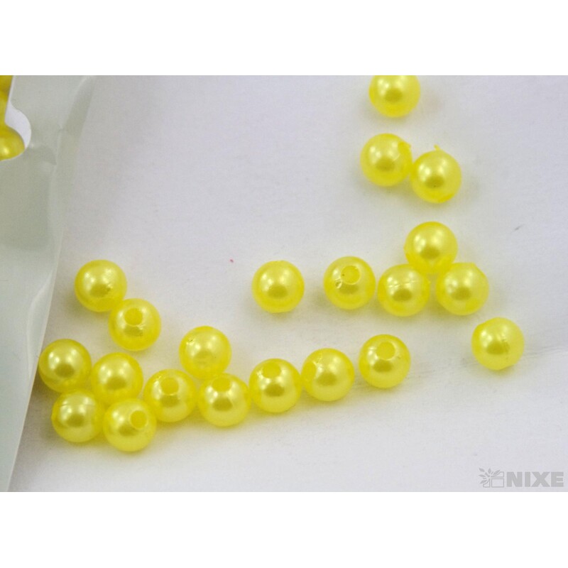 KORÁLKY 6mm 50g*ŽLUTÁ