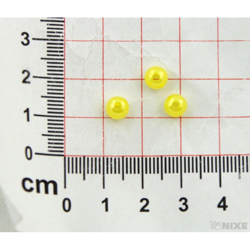 KORÁLKY 6mm 50g*ŽLUTÁ