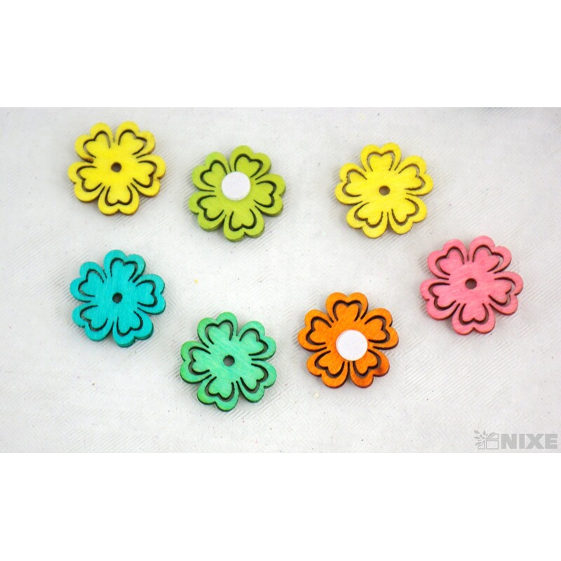 KVÍTEK NALEPOVACÍ 2cm 24ks*MIX BAREV