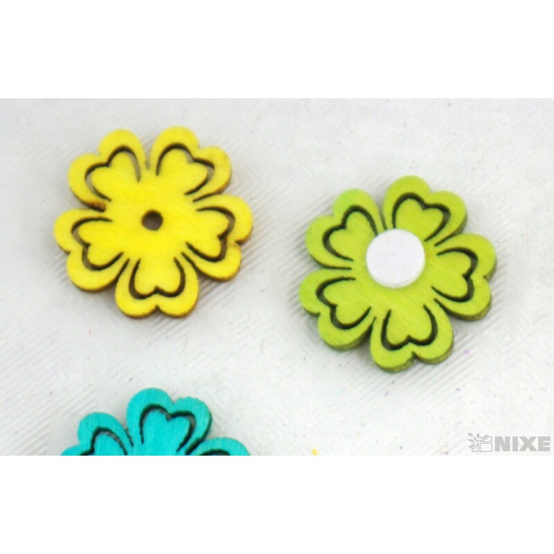 KVÍTEK NALEPOVACÍ 2cm 24ks*MIX BAREV