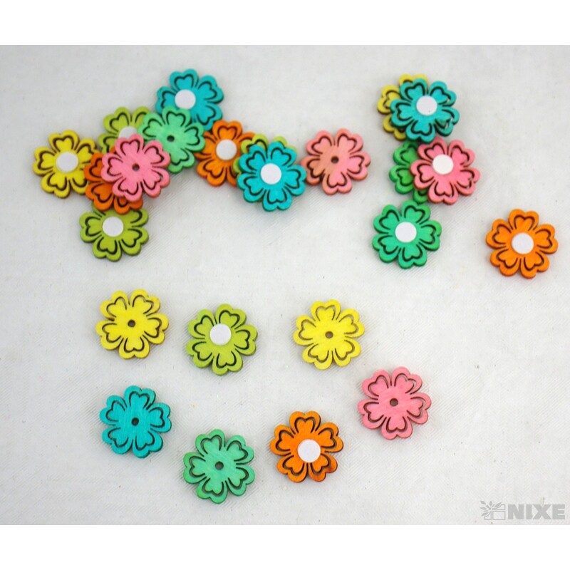 KVÍTEK NALEPOVACÍ 2cm 24ks*MIX BAREV