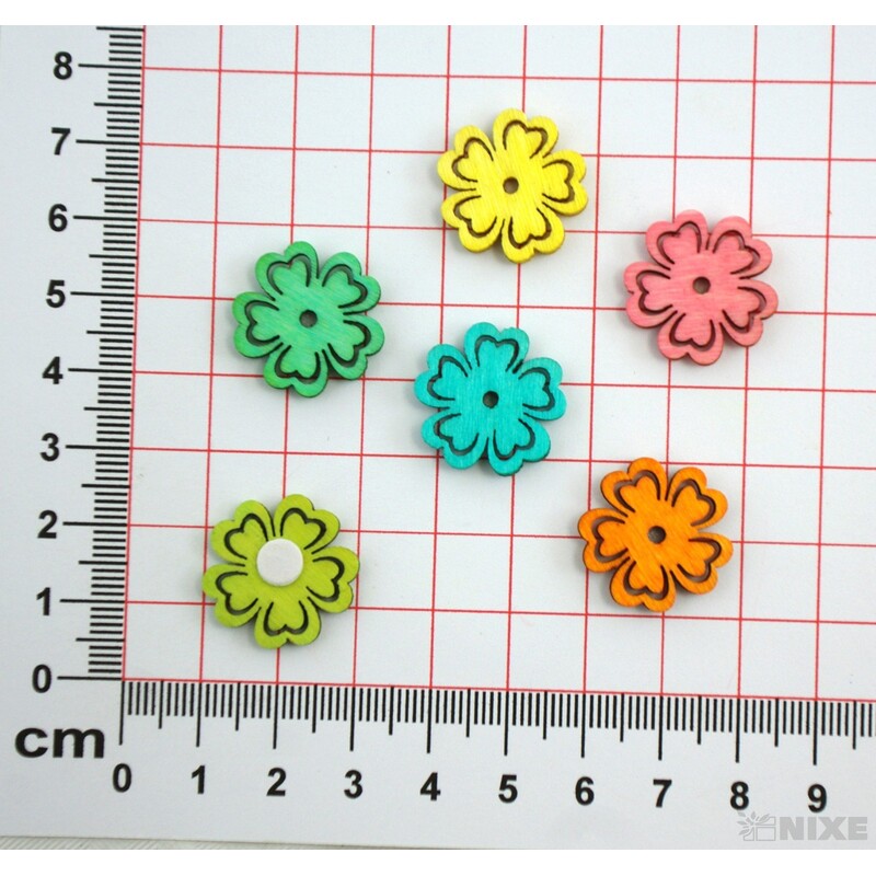 KVÍTEK NALEPOVACÍ 2cm 24ks*MIX BAREV