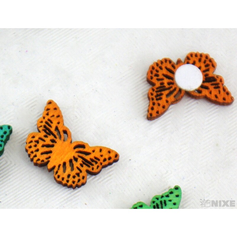 MOTÝL NALEPOVACÍ 2cm 24ks*MIX BAREV