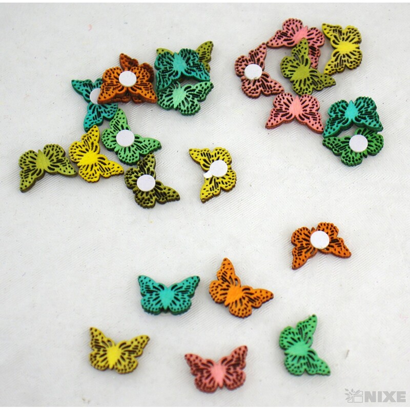 MOTÝL NALEPOVACÍ 2cm 24ks*MIX BAREV