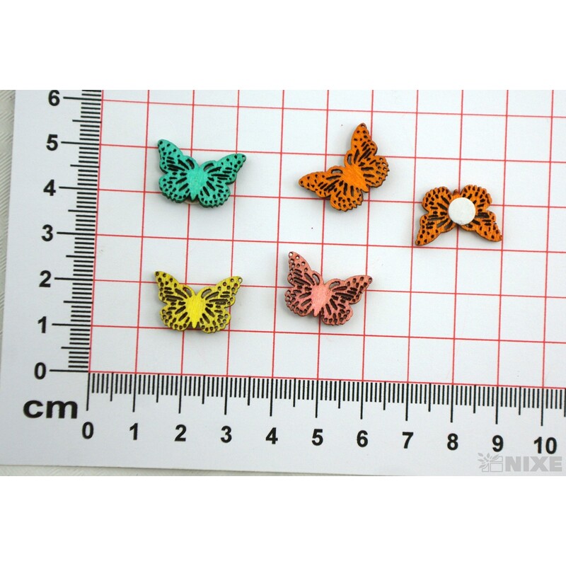 MOTÝL NALEPOVACÍ 2cm 24ks*MIX BAREV