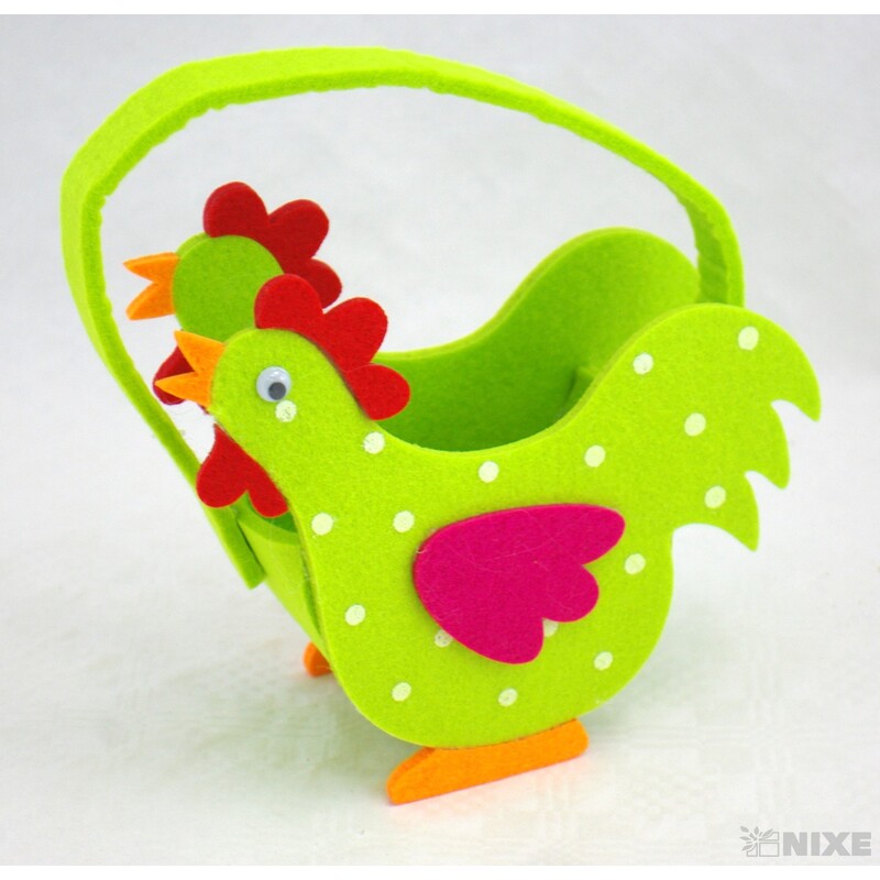 TAŠKA FILC SLEPICE 10x23x7cm*MIX BAREV