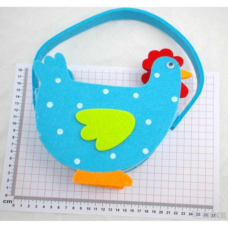 TAŠKA FILC SLEPICE 10x23x7cm*MIX BAREV