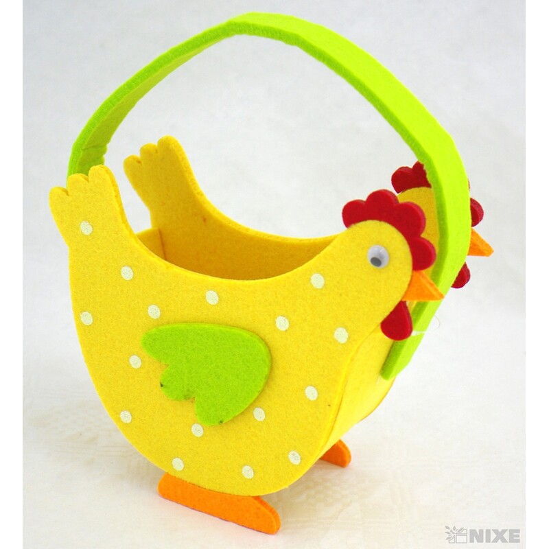 TAŠKA FILC SLEPICE 10x23x7cm*MIX BAREV