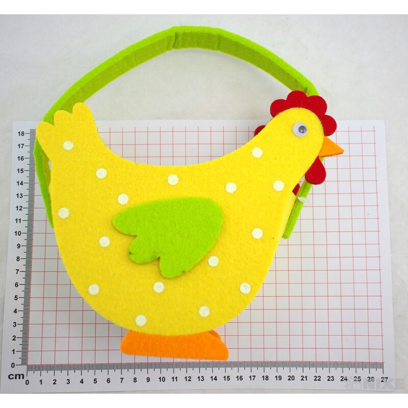 TAŠKA FILC SLEPICE 10x23x7cm*MIX BAREV