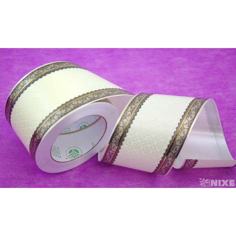 POHŘEBNÍ PÁSEK 80mmx50yd TISK*KRÉMOVÁ