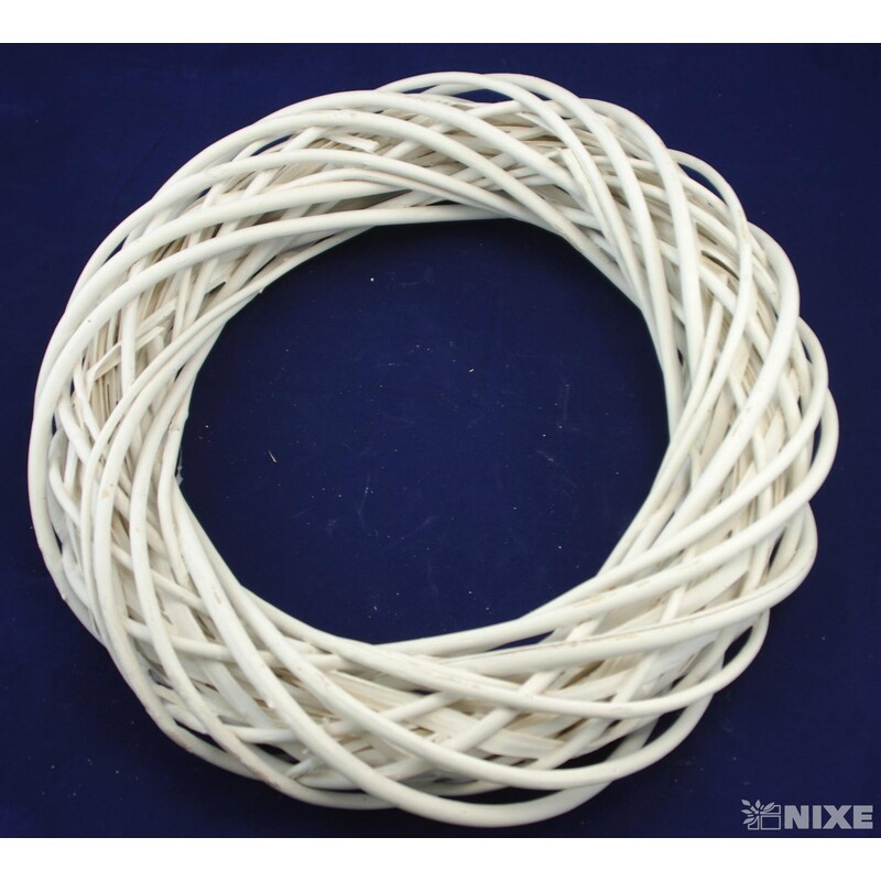 VĚNEC PROUTĚNÝ 40cm*BÍLÁ