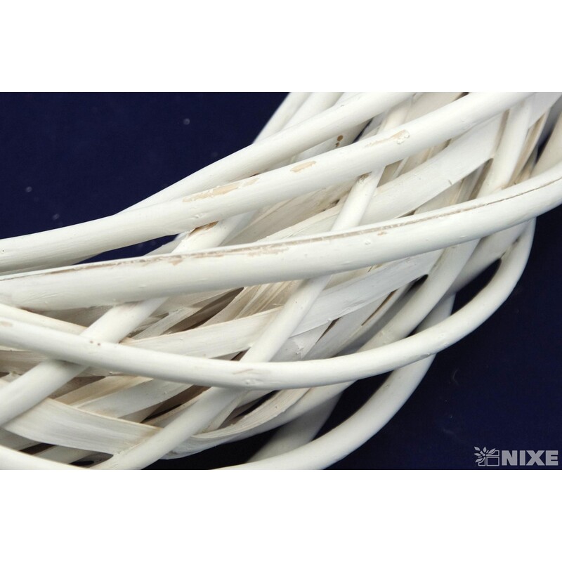 VĚNEC PROUTĚNÝ 40cm*BÍLÁ