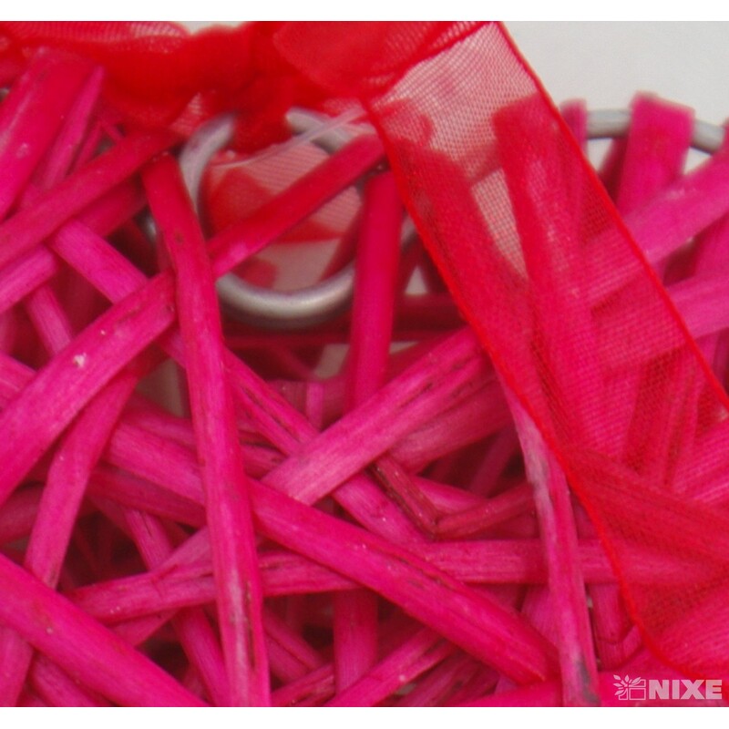 ZÁVĚS SRDCE 08cm*ČERVENÁ