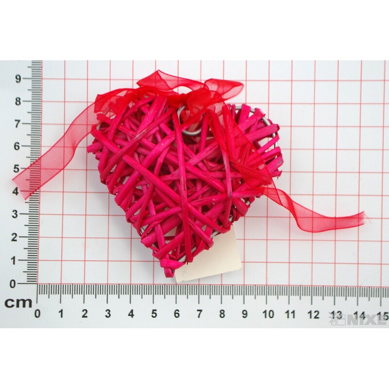 ZÁVĚS SRDCE 08cm*ČERVENÁ