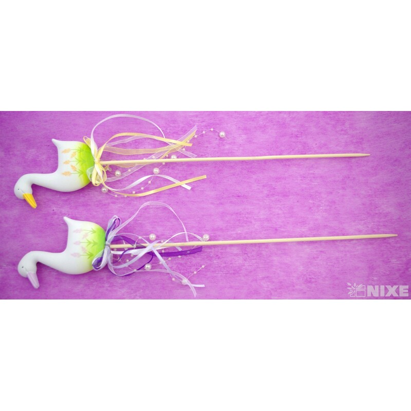 ZÁPICH HUSA 6ks 10x43cm*BÍLÁ