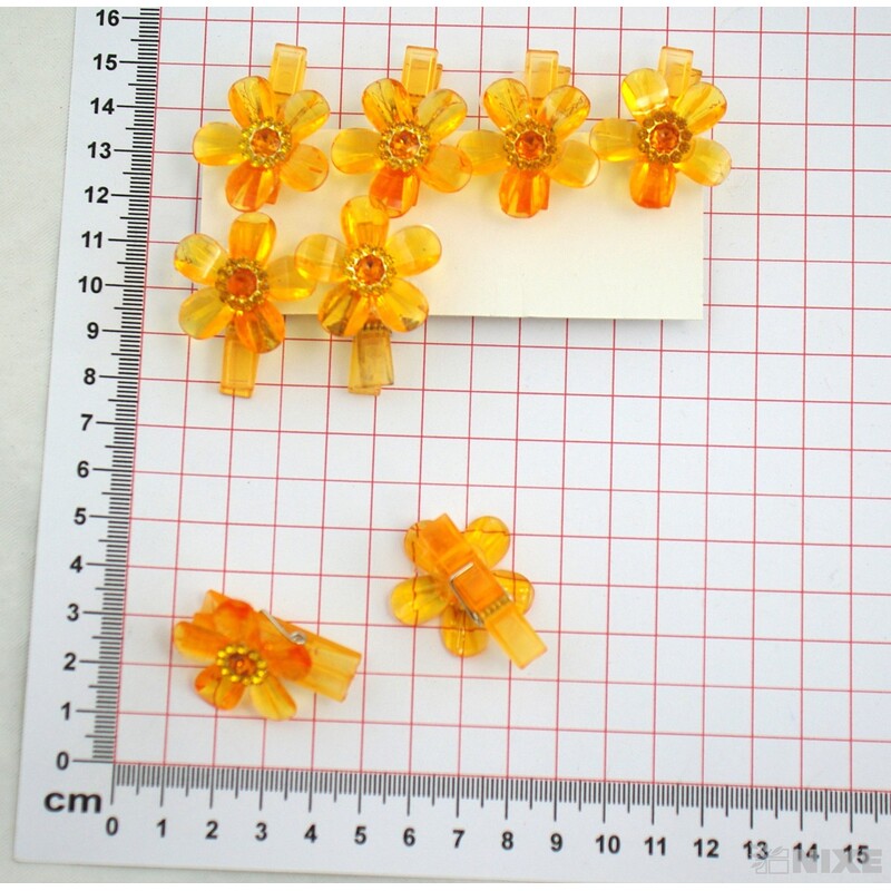 OZDOBNÝ KOLÍČEK AKRYL KVĚT 3,5cm 8ks*MIX BAREV
