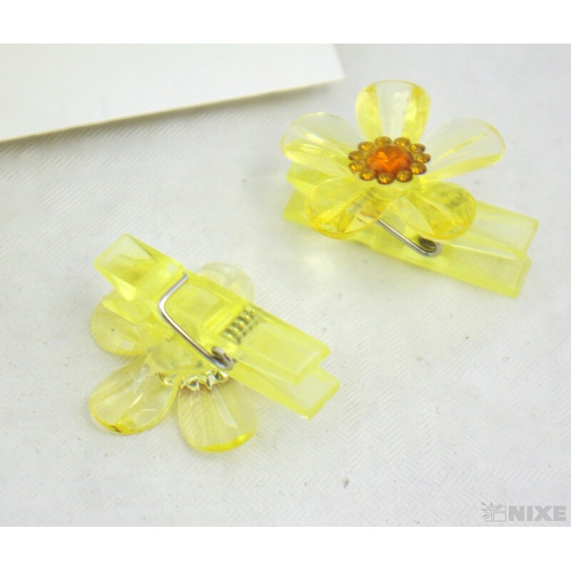 OZDOBNÝ KOLÍČEK AKRYL KVĚT 3,5cm 8ks*MIX BAREV