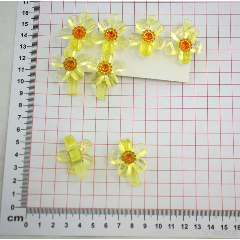 OZDOBNÝ KOLÍČEK AKRYL KVĚT 3,5cm 8ks*MIX BAREV