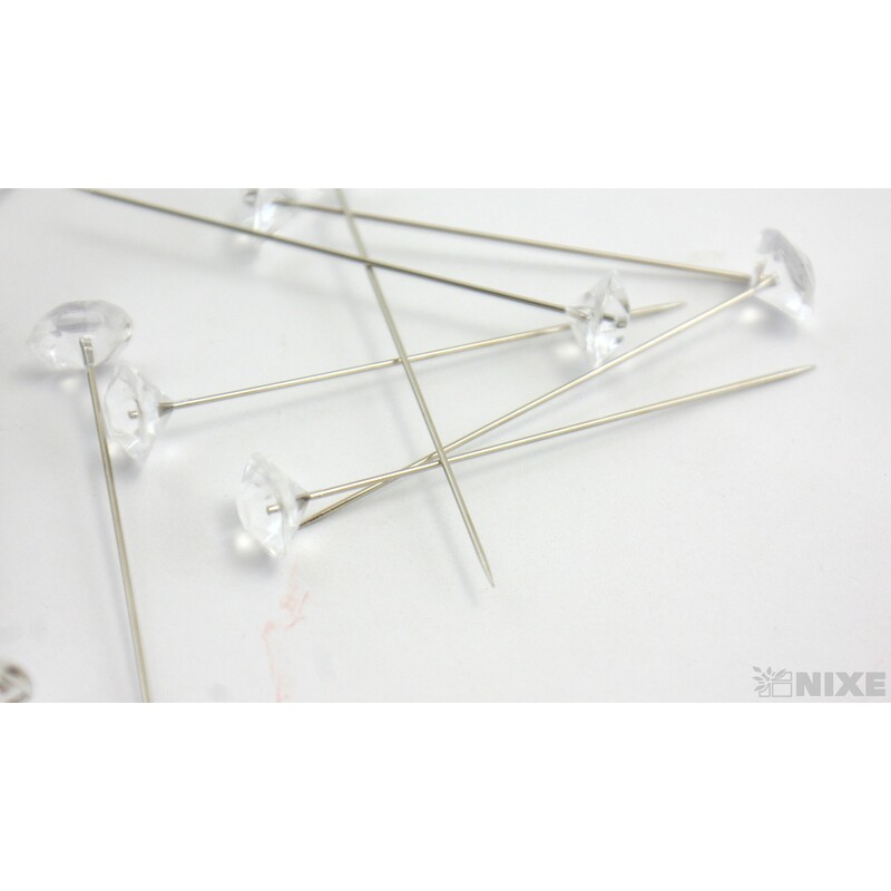 ŠPENDLÍK DIAMANT 10mmx6,5cm 100ks*PRŮHLEDNÁ