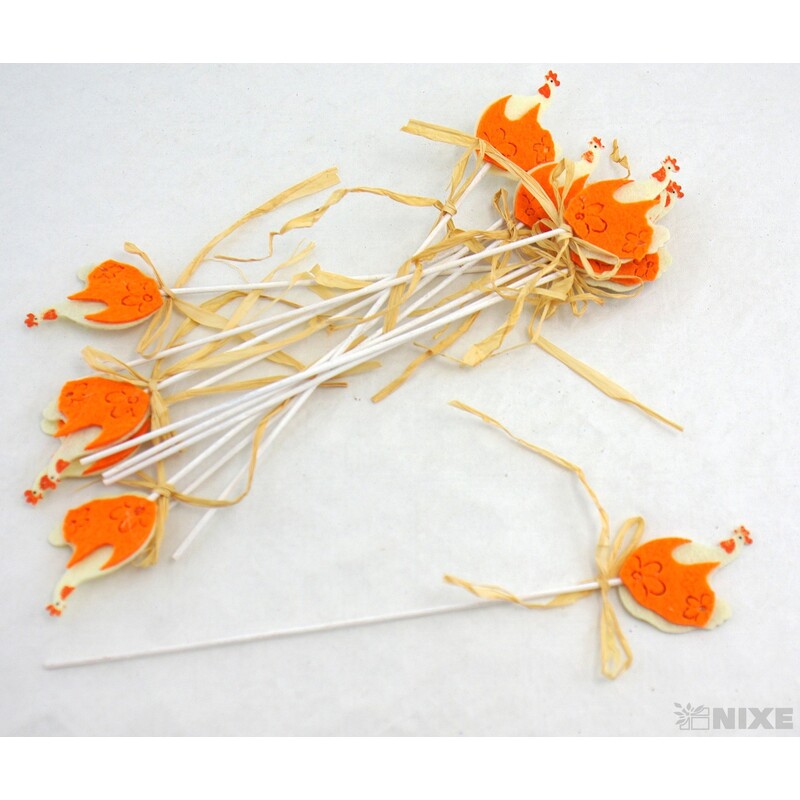 ZÁPICH FILC SLEPIČKA 12ks 6x27cm*MIX BAREV