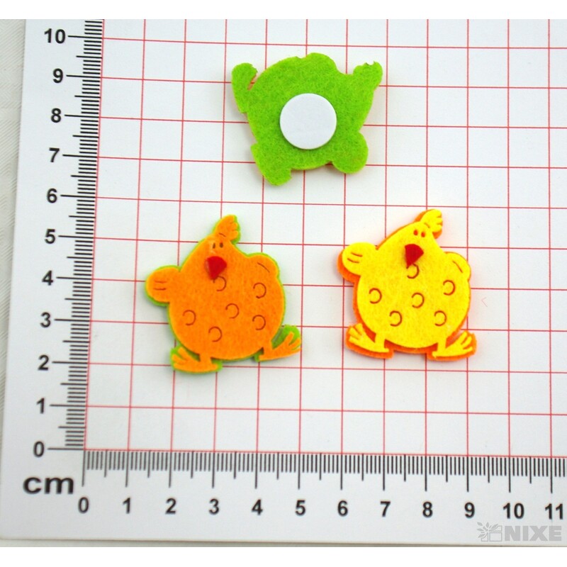 SLEPIČKA  NALEPOVACÍ FILC 3cm 12ks*MIX BAREV