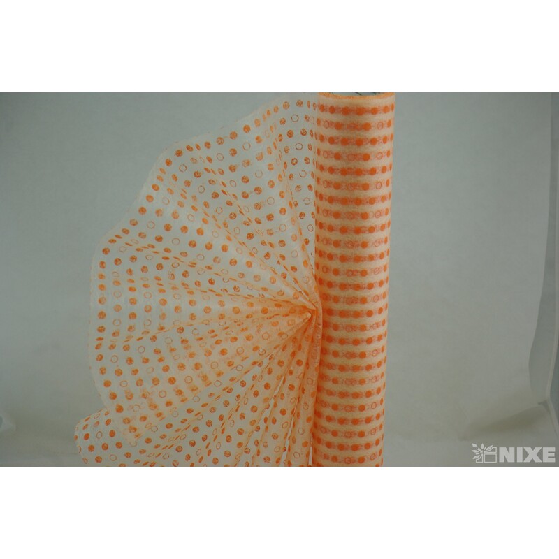 TEXTILIE VZOR PUNTÍK 50cmx10m*ORANŽOVÁ