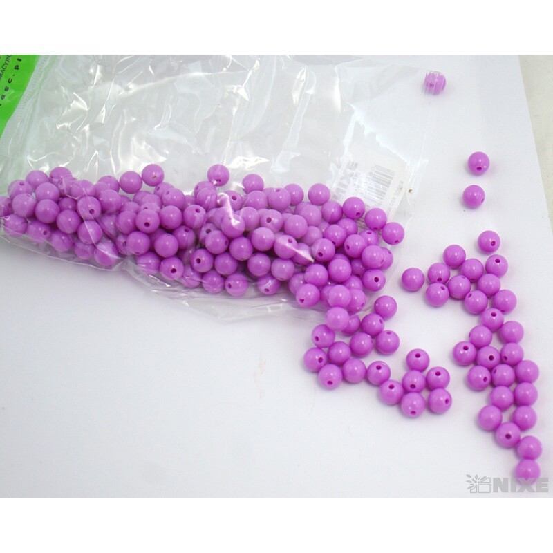 KORÁLKY 8mm cca 208ks*FIALOVÁ