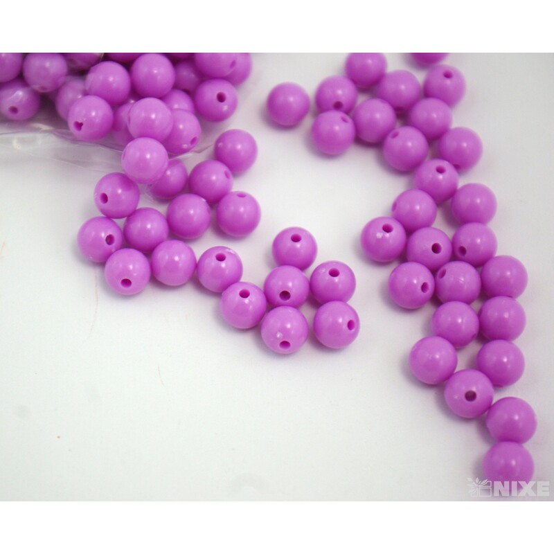 KORÁLKY 8mm cca 208ks*FIALOVÁ