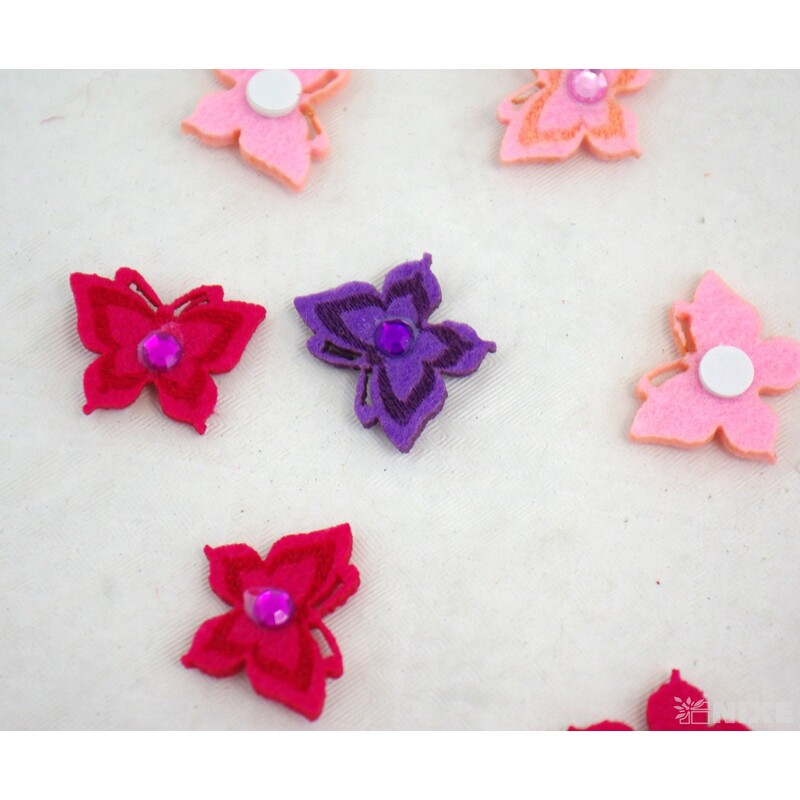 MOTÝL NALEPOVACÍ 2,5cm 12ks*MIX BAREV