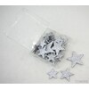 HVĚZDA 3,5-6,5cm 24ks*STŘÍBRNÁ