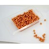 KORÁLKY 8mm 100g METAL*ORANŽOVÁ