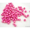 KORÁLKY 8mm cca 208ks*RŮŽOVÁ