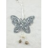 ZÁVĚS MOTÝL PLECH 9cm*STŘÍBRNÁ