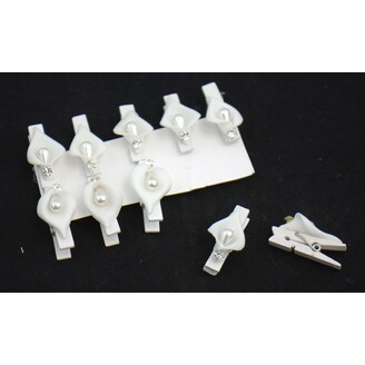 KYTIČKA NA KLIPSU 3,5cm 10ks*BÍLÁ