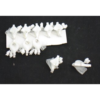 KYTIČKA NA KLIPSU 2,5cm 10ks*BÍLÁ