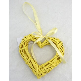 ZÁVĚS SRDCE 15cm*KRÉMOVÁ