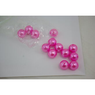 KORÁLKY 20mm 12ks*RŮŽOVÁ PINK