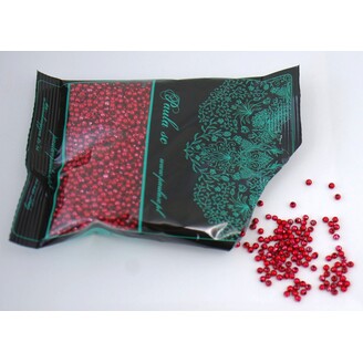 KORÁLKY 3mm 50g ČIRÉ*ČERVENÁ