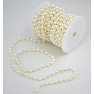 KORÁLKY ŘETĚZ 8mmx10m*KRÉMOVÁ