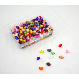 KORÁLKY V 10mm 100g*MIX BAREV