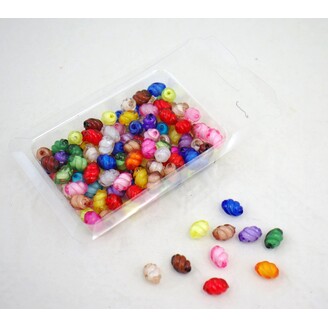 KORÁLKY V 15mm 100g*MIX BAREV