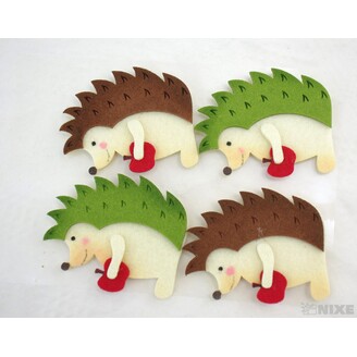 JEŽEK NALEPOVACÍ FILC 6x8cm 4ks*MIX BAREV