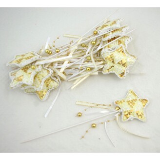 ZÁPICH HVĚZDA 12ks 6x24cm*ZLATÁ