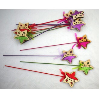 ZÁPICH HVĚZDA 12ks 6x30cm*MIX BAREV